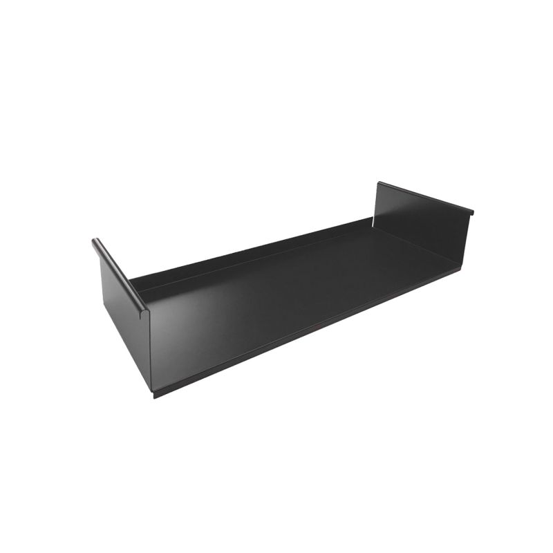 Schwarze Verbindungstablare für Pool Anlehnregal Mox, zur sicheren Verbindung von Regalelementen im Poolbereich.